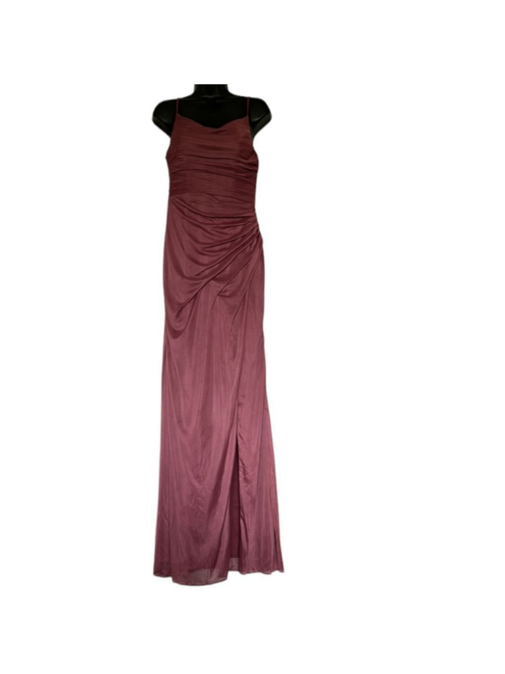 Azazie Deandra Dress Stretch
Fitted Pleated Mesh Long Dress bridal grad sz A8